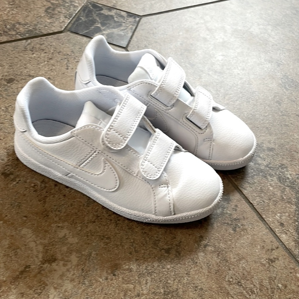 Toddler all white Nike sneakers